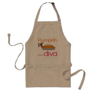 Pumpkin Pie Diva Thanksgiving Design Standard Apron