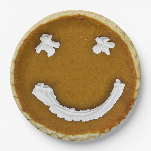 Pumpkin Pie Face Paper Plate (Front)