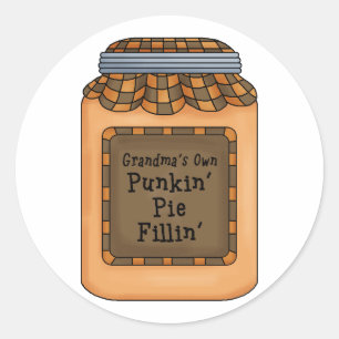 Pumpkin Pie Fillin Classic Round Sticker