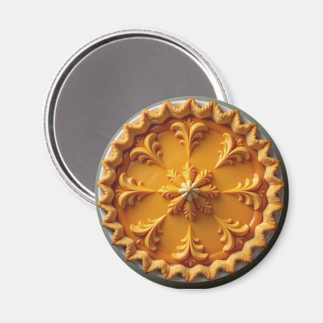 Pumpkin Pie Food Magnet (Front/Back)