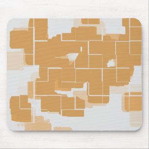"Pumpkin Pie" Geometric Abstract Mouse Pad