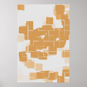"Pumpkin Pie" Geometric Art Poster