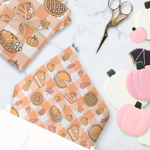 Pumpkin Pie Gingham Tissue Paper