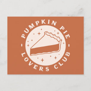 Pumpkin Pie Lovers Club Postcard