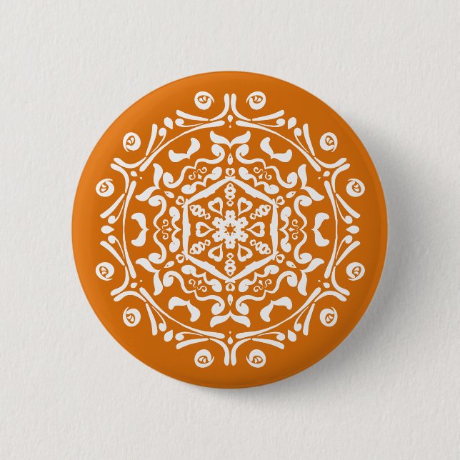 Pumpkin Pie Mandala 6 Cm Round Badge (Front)