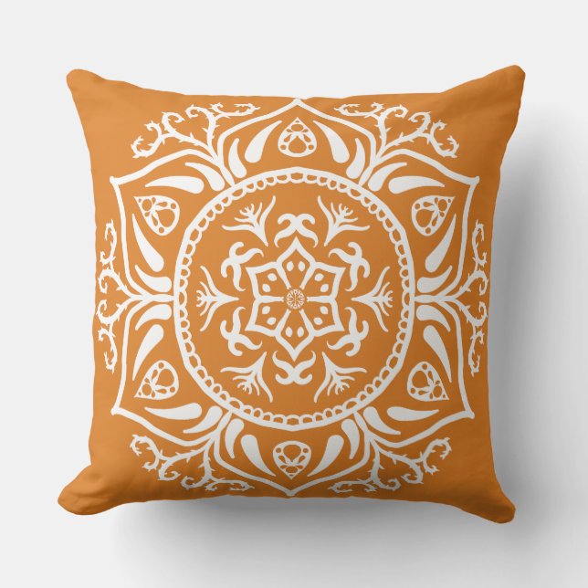 Pumpkin Pie Mandala Outdoor Cushion (Front)