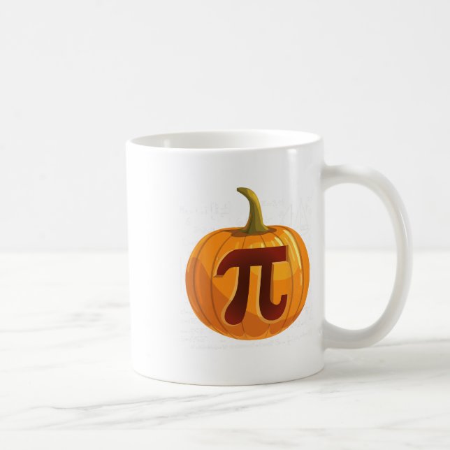 Pumpkin Pie Math Fun Halloween Thanksgiving Pi Day Coffee Mug (Right)