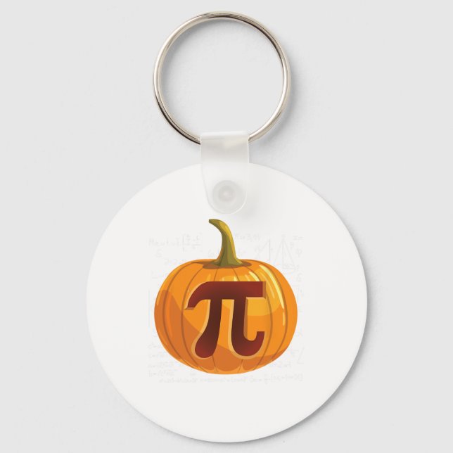 Pumpkin Pie Math Fun Halloween Thanksgiving Pi Day Key Ring (Front)