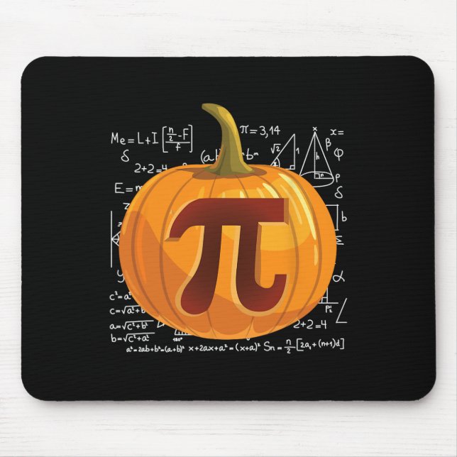 Pumpkin Pie Math Fun Halloween Thanksgiving Pi Day Mouse Pad (Front)