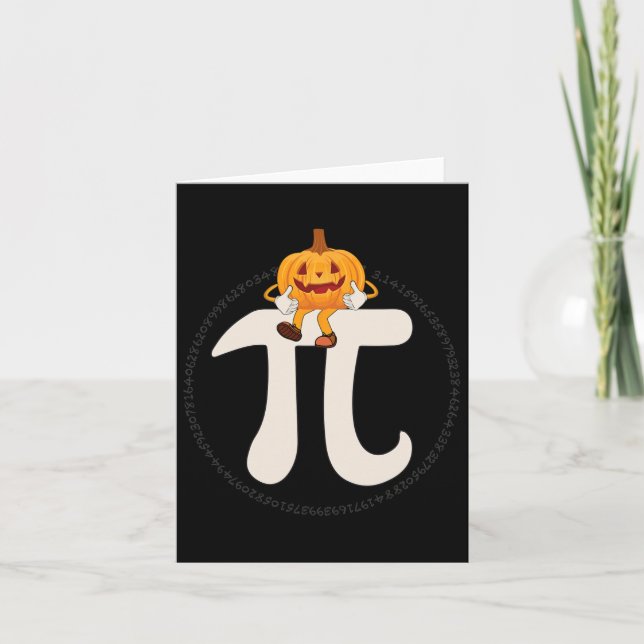 Pumpkin Pie Math Funny Halloween  Card (Front)