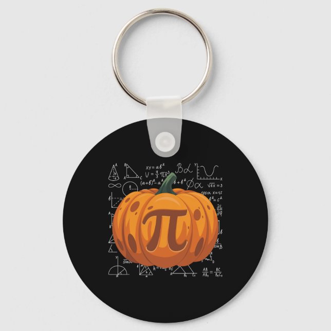 Pumpkin Pie Math Funny Halloween Thanksgiving Pi D Key Ring (Front)