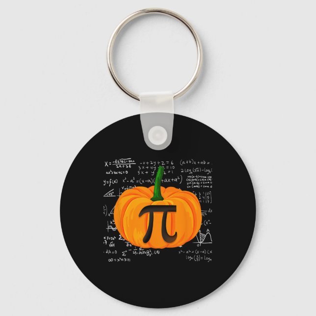 Pumpkin Pie Math Funny Halloween Thanksgiving Pi D Key Ring (Front)