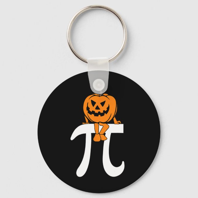 Pumpkin Pie Math Funny Halloween Thanksgiving Pi D Key Ring (Front)