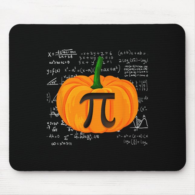 Pumpkin Pie Math Funny Halloween Thanksgiving Pi D Mouse Pad (Front)