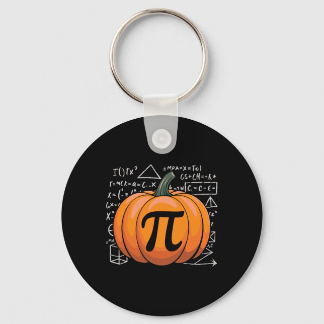Pumpkin Pie Math Funny Thanksgiving Pi Day Math Te Key Ring (Front)