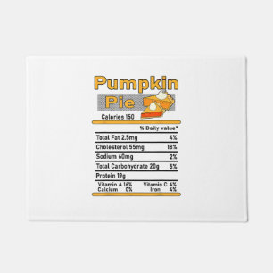 Pumpkin Pie Nutrition Facts Family Thanksgiving Co Doormat