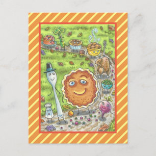 PUMPKIN PIE PARADE, THANKSGIVING FEAST CELEBRATION POSTCARD