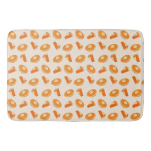 Pumpkin Pie Pattern Bath Mat