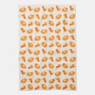 Pumpkin Pie Pattern Tea Towel