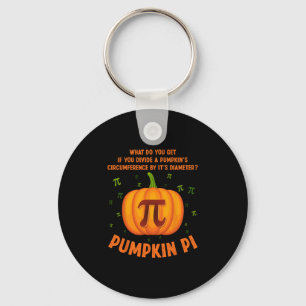 Pumpkin Pie Pi Math Teacher Shirt Funny Halloween Key Ring