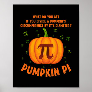 Pumpkin Pie Pi Math Teacher Shirt Funny Halloween Poster