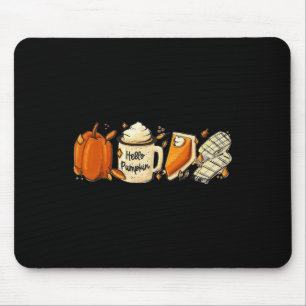 Pumpkin Pie Pumpkin Latte Tee For Women Thanksgivi Mouse Pad