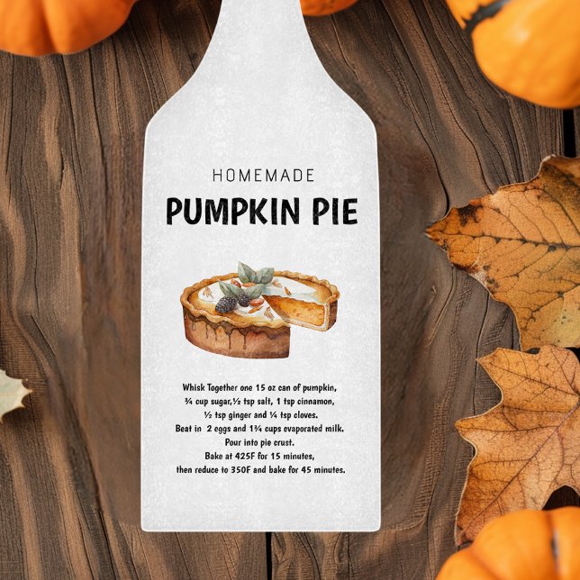 Pumpkin Pie Recipe Thanksgiving Gift  Cutting Board (Creator Uploaded)