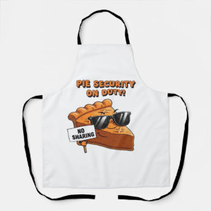 Pumpkin Pie Security Guard Funny Thanksgiving Over Apron