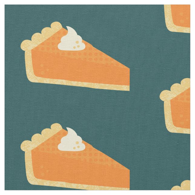 Pumpkin Pie Slice Fabric Pattern (Close Up)