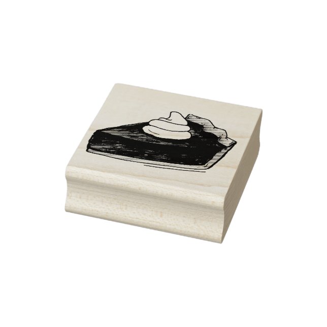 Pumpkin Pie Slice Thanksgiving Dinner Fall Dessert Rubber Stamp (Stamp)
