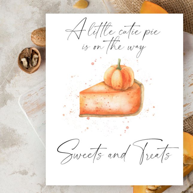 Pumpkin pie - sweets and treats baby shower poster (Creator Uploaded)