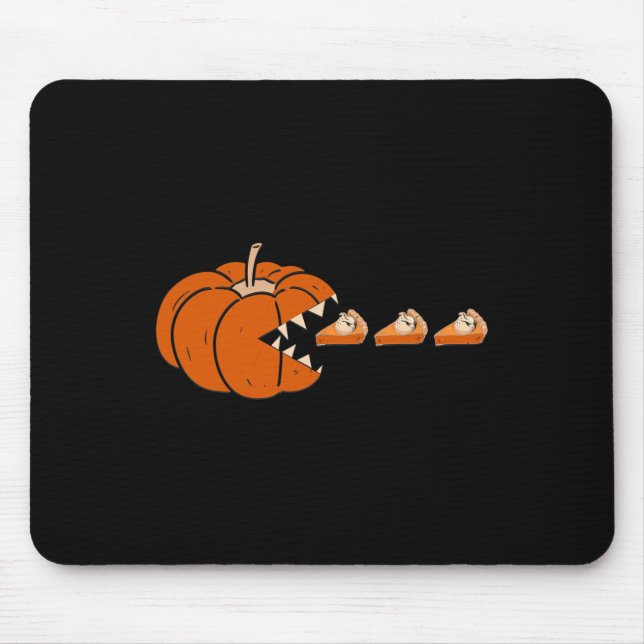 Pumpkin Pie Thanksgiving Day Fun Autumn Fall Seaso Mouse Pad (Front)