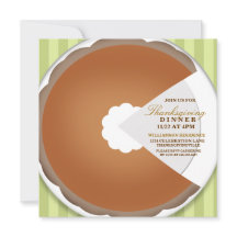 Pumpkin Pie Thanksgiving Dinner Invitation