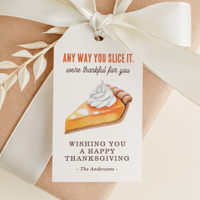 Pumpkin Pie Thanksgiving Gift Tags (Creator Uploaded)