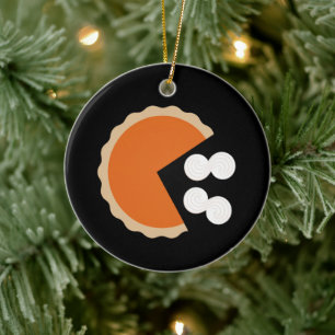 Pumpkin Pie Thanksgiving Humour Pumpkin Season Ceramic Ornament