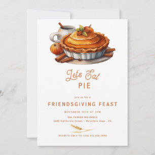 Pumpkin Pie Thanksgiving Invitations