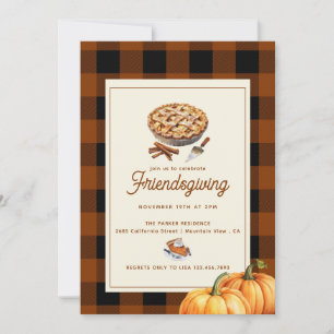 Pumpkin Pie Thanksgiving Invitations