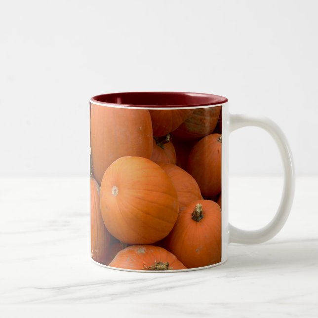 Pumpkin Pile Two-Tone Coffee Mug (Right)
