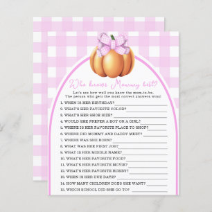 Pumpkin pink bow - Who knows mummy best