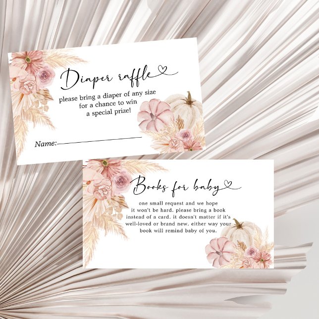 Pumpkin Pink Pampas Grass Books for Baby Enclosure Card (Creator Uploaded)
