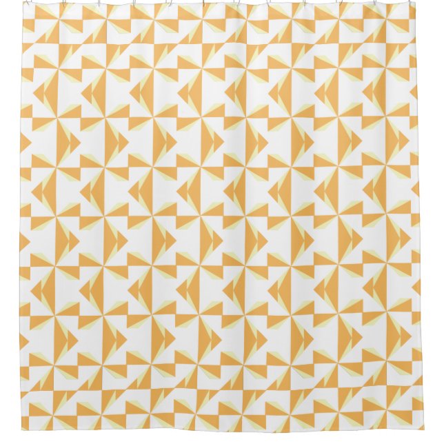 Pumpkin Pinwheel Shower Curtain (Front)