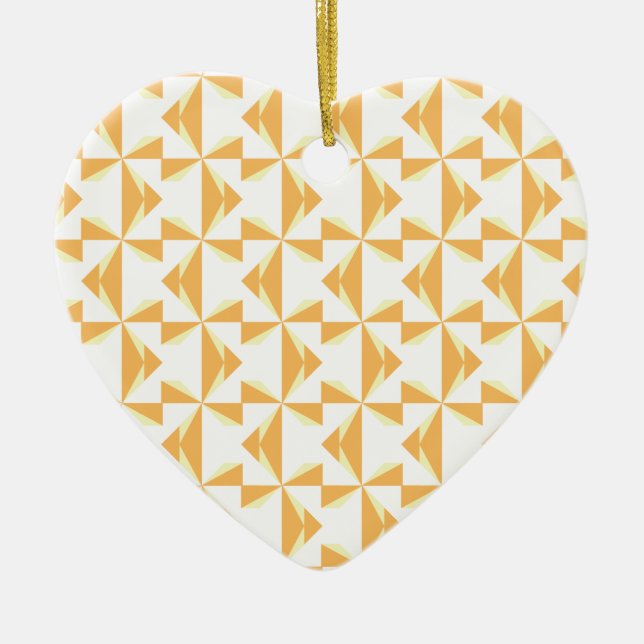 Pumpkin Pinwheels Ceramic Tree Decoration (Front)