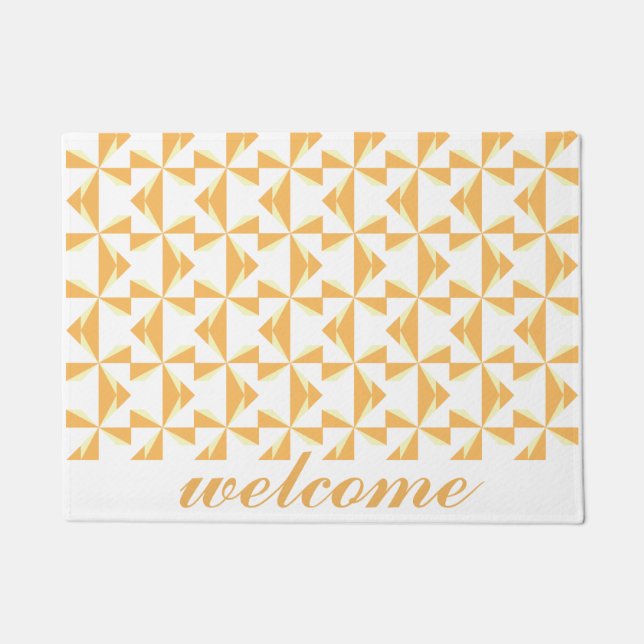 Pumpkin Pinwheels Welcome Doormat (Front)