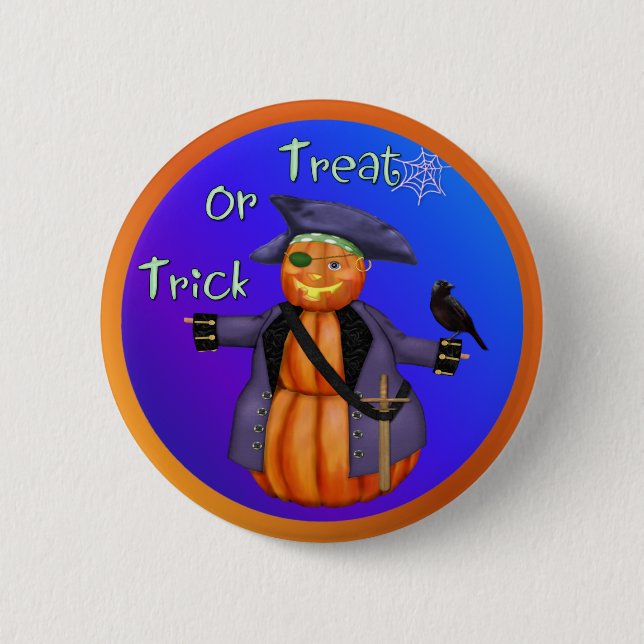 Pumpkin Pirate 6 Cm Round Badge (Front)