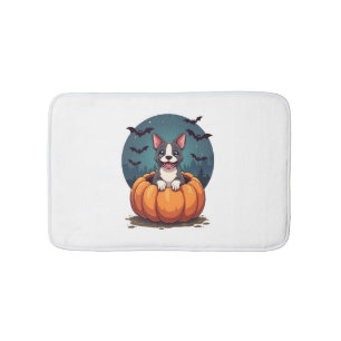 Pumpkin Pitbull Smile Bath Mat