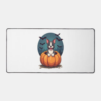 Pumpkin Pitbull Smile Desk Mat