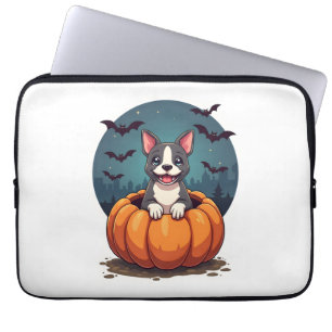 Pumpkin Pitbull Smile Laptop Sleeve