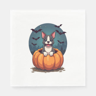 Pumpkin Pitbull Smile Napkin