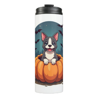 Pumpkin Pitbull Smile Thermal Tumbler