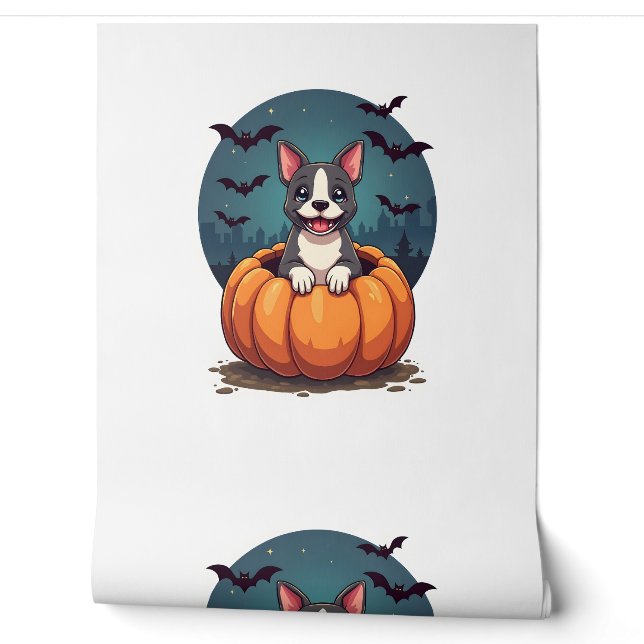 Pumpkin Pitbull Smile Wallpaper (Unrolling)